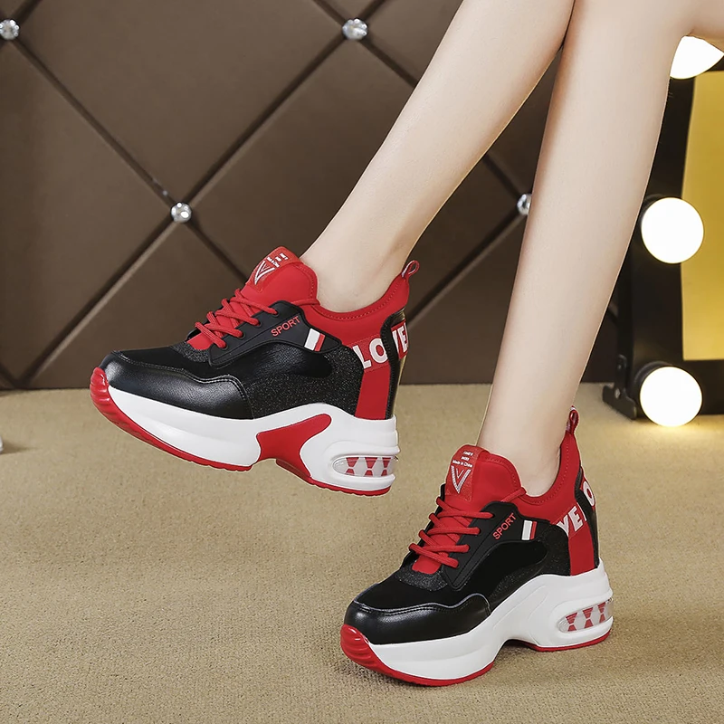 

Women Shoes 2022 New Fashion Women Casual Shoes Pu Platform Shoes Women Chunky Sneakers White Trainers Chaussure Femme D3-48