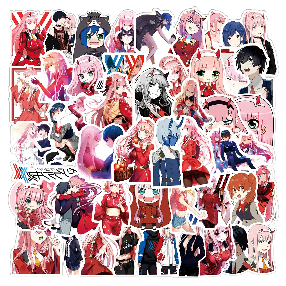 

10/30/50pcs Animation Franxx Ins Graffiti Stickers Anime Cartoon Scrapbook Waterproof Kids Toys Phone Diy Laptop Decal Stickers