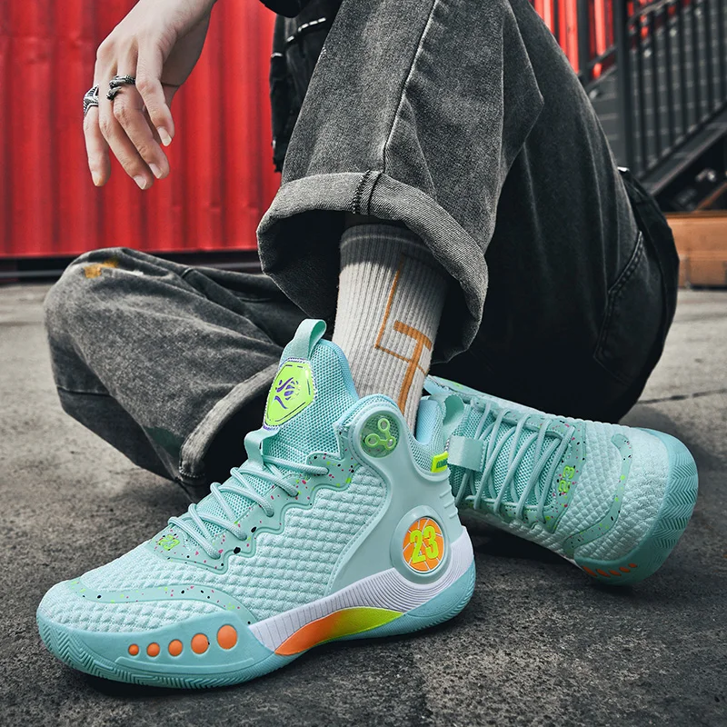 High-quality net surface breathable basketball shoes youth basketball shoes outdoor hiking sneakers