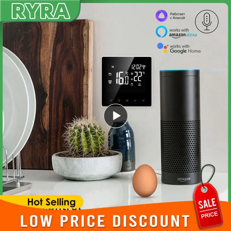 

1/2/3PCS Tuya Smart Life Wifi Thermostat Electric Floor Heating Water/Gas Boiler LCD Touch Thermostat Temperature Control Google