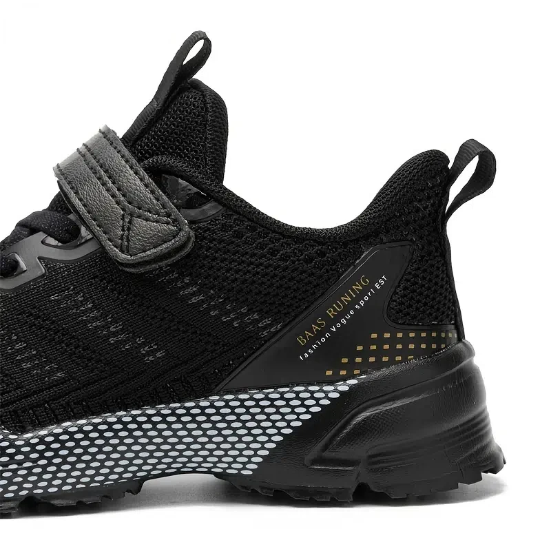 Children's Breathable Knit Shoes For School Sports Walking Lightweight Tennis Sneaker For Boy & Girl