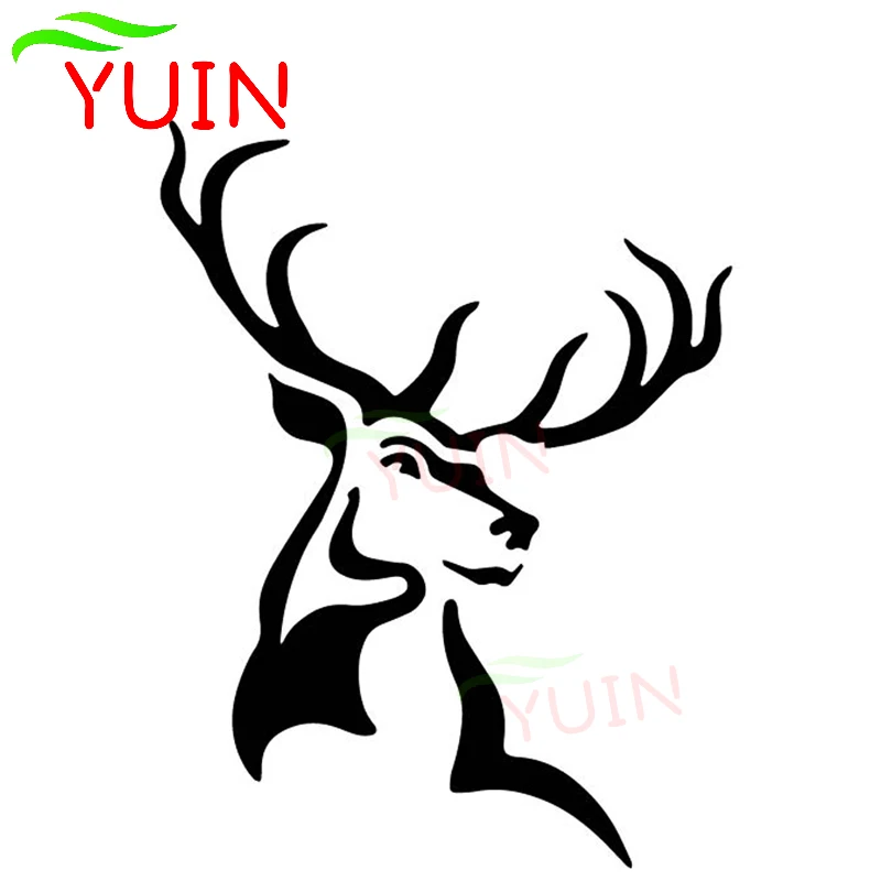 

Deer Head Window Decoration Body Car Sticker Fashion Personality PVC Waterproof Sunscreen Decal Black/white/red/laser/silver