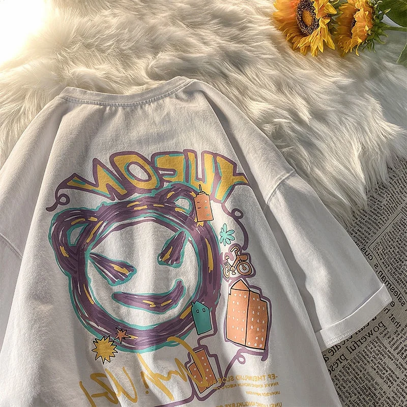 Chubby Girl plus Size Shoulder Pink Short-Sleeved T-shirt Women Ins Trendy Summer Loose Korean Style Oversize BF National Fashio