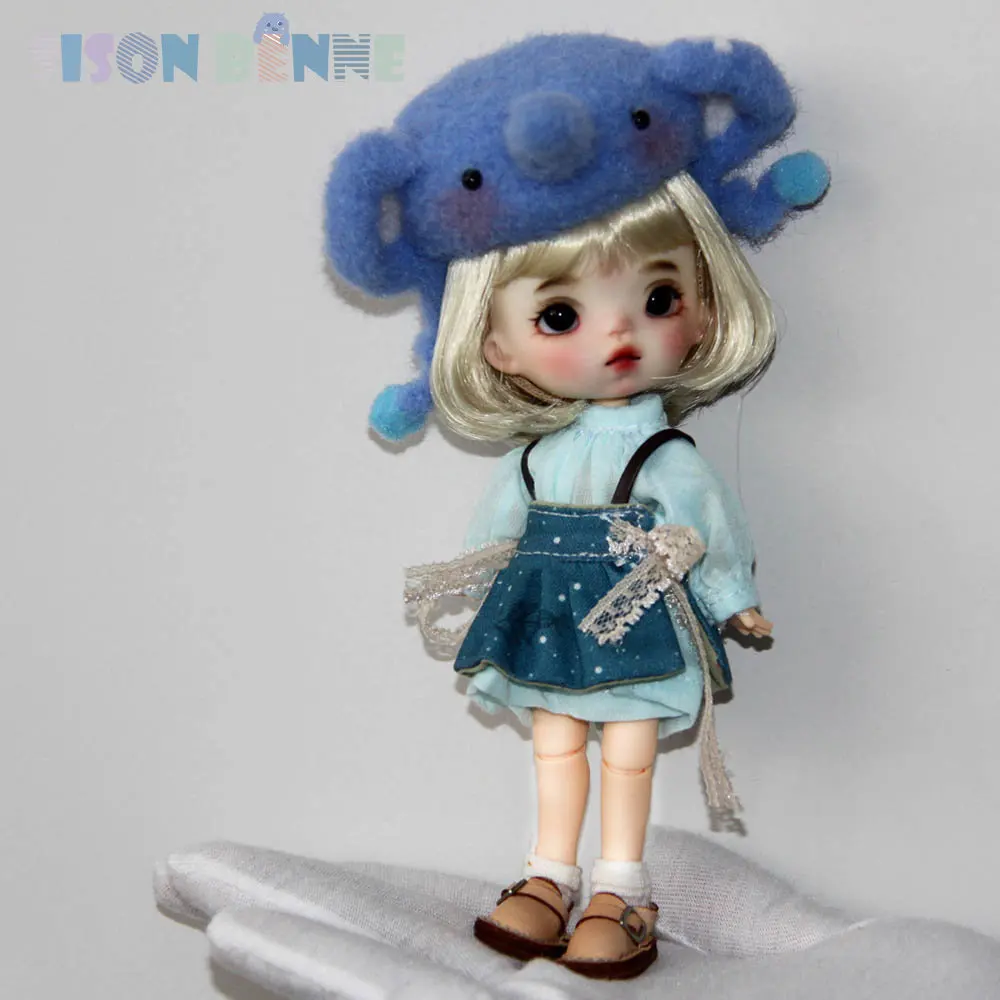 

SISON BENNE 1/12 Mini BJD Doll Handmade Full Set Cute 6.3in Girl Doll Kids DIY Toy Lifelike