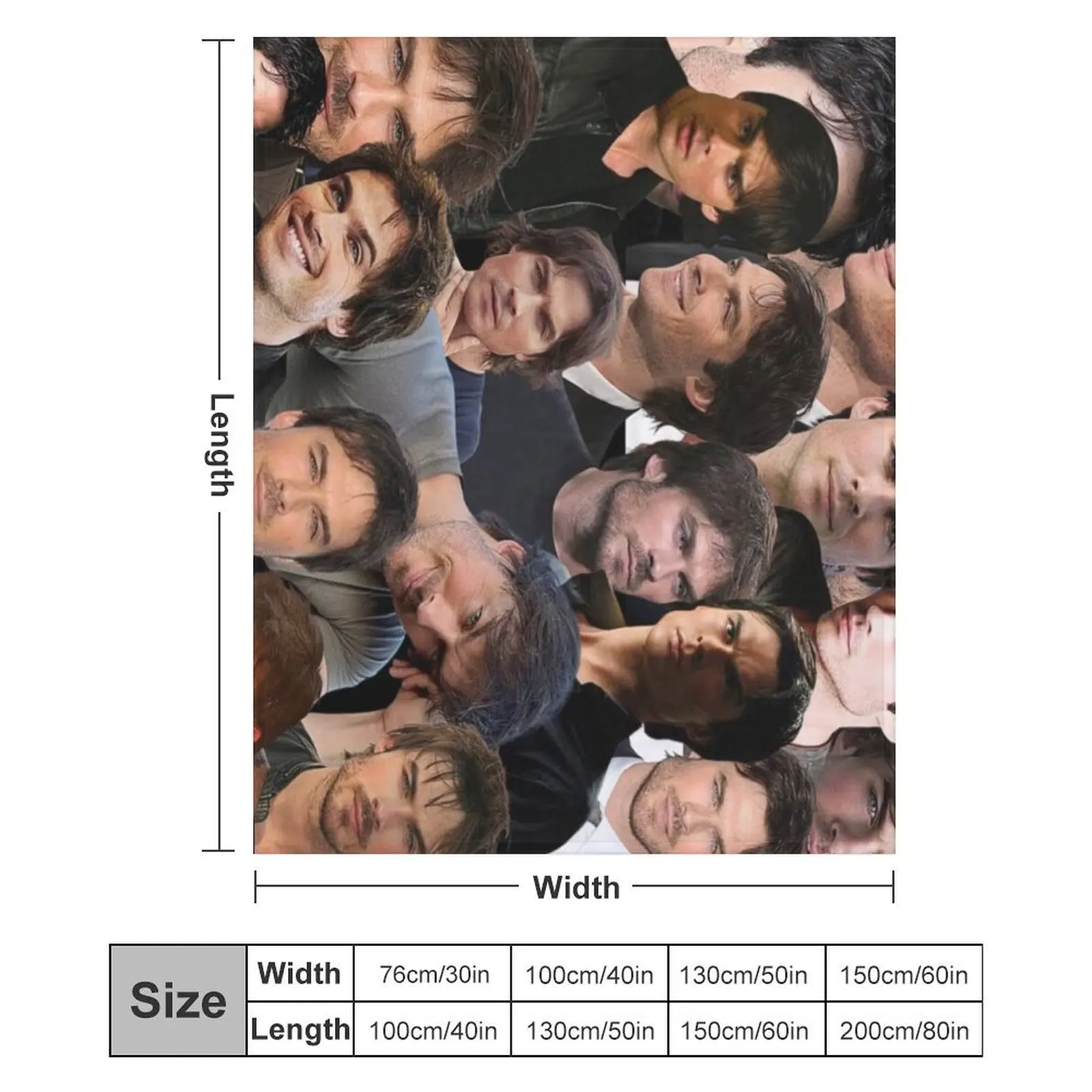 ian somerhalder фотоколлаж Плед Одеяло