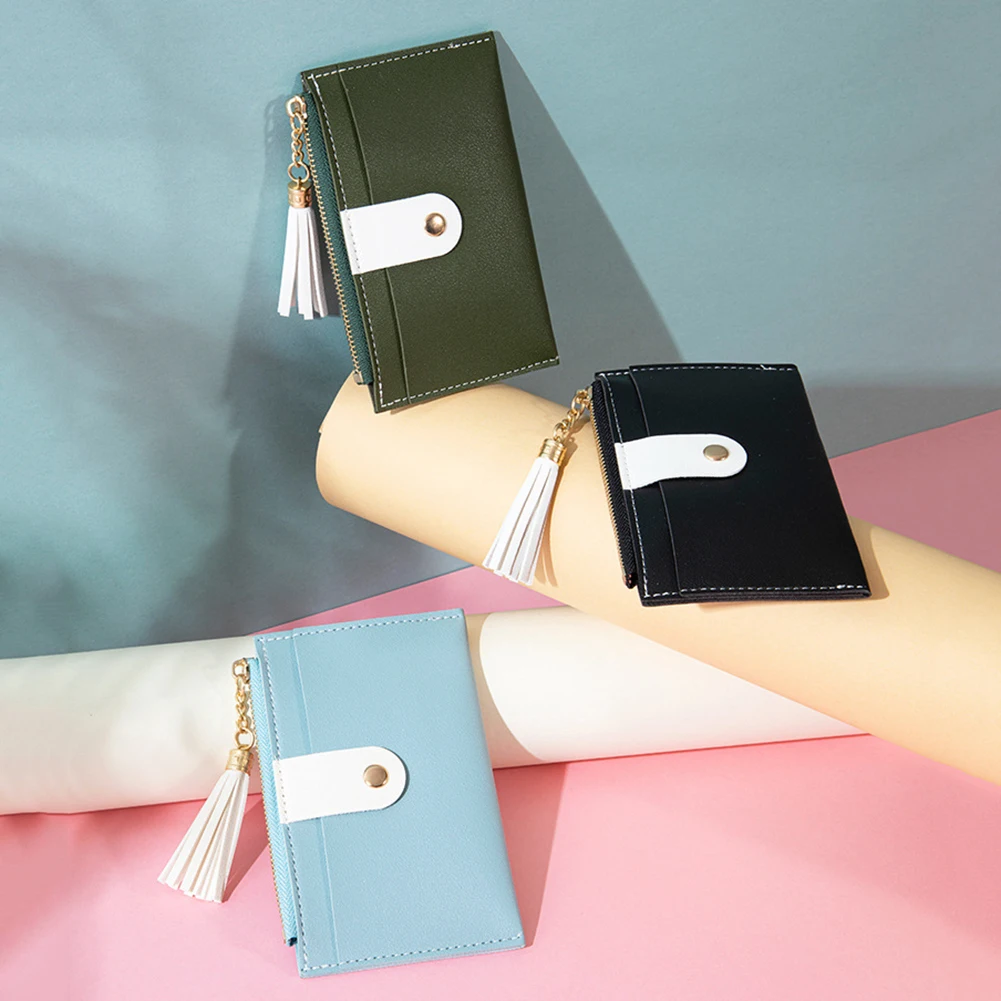 

Fashion Tassel Short Women Wallet Waterproof Pu Leather Cute Girls Coin Purse Multi Card Slot Casual Zipper Small Wallets