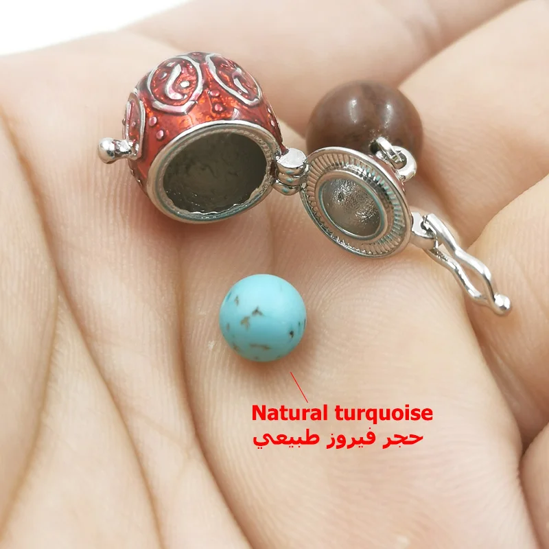 Фото Драгоценный камень Tasbih, натуральный обсидиан, 33 бусины, браслет, мусульманские молитвенные бусины с аксессуарами внутри, бирюзовый камень №3