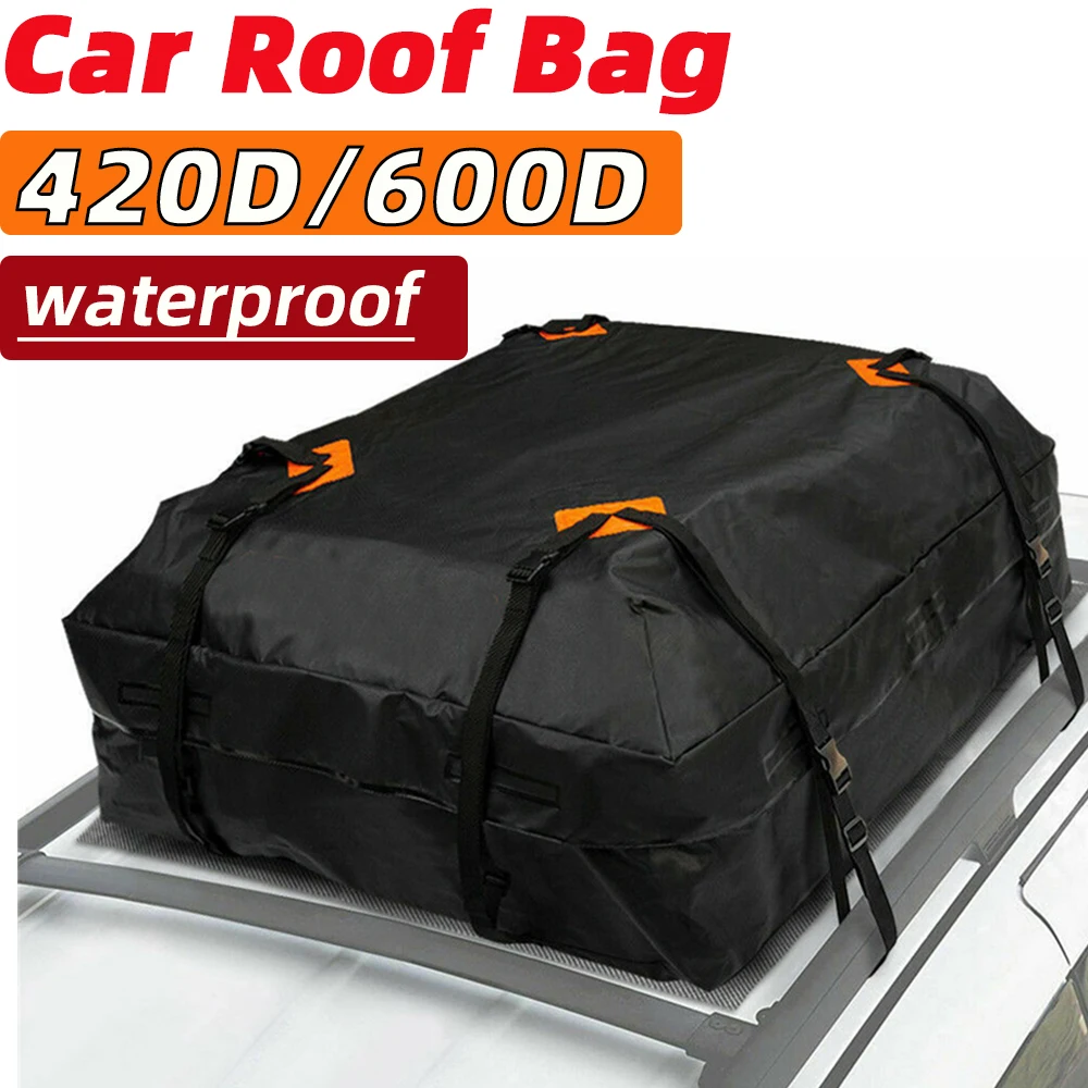 Portaequipajes impermeable para techo de coche, bolsa de almacenamiento de equipaje con gran capacidad, porta equipaje