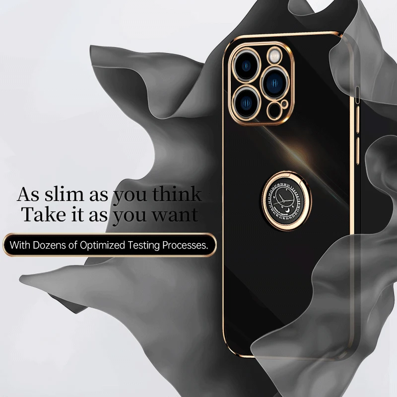 

Clock Ring Electroplate Phone Case For Iphone 14 11 Pro Max Luxury Cover For Iphone 13 12 Pro Max Mini SE 2020 2022 XS XR X Case