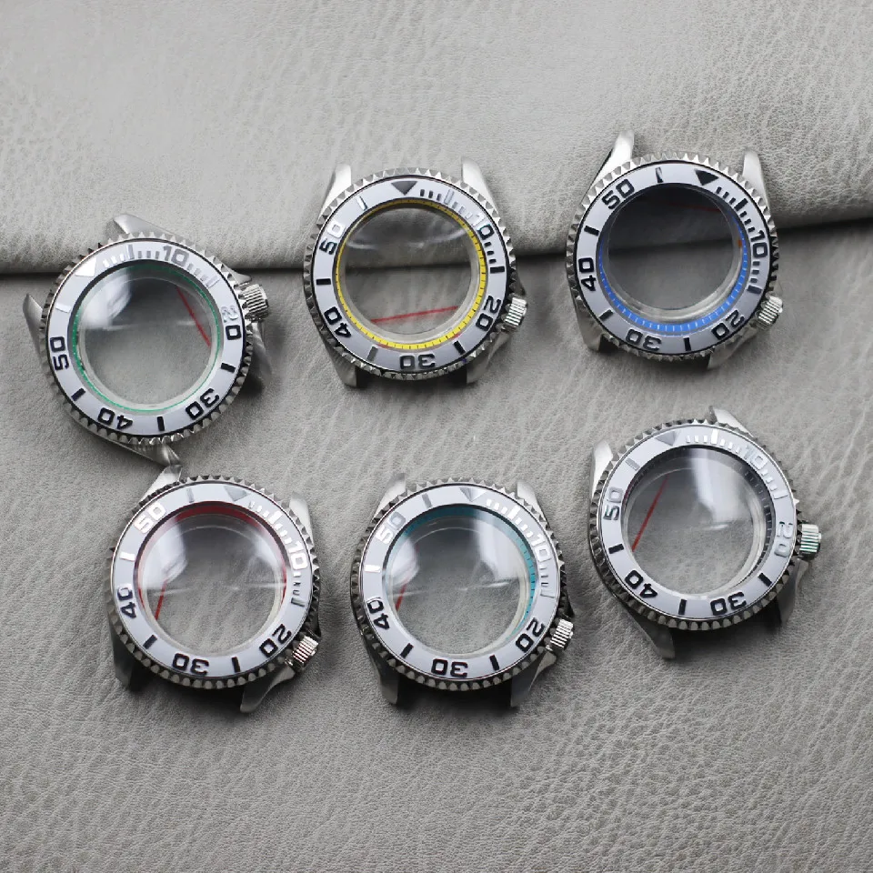 NH35 case 42mm modified case dome glass ceramic bezel is suitable for 3.8 middle position of 4R35 NH36 movement.