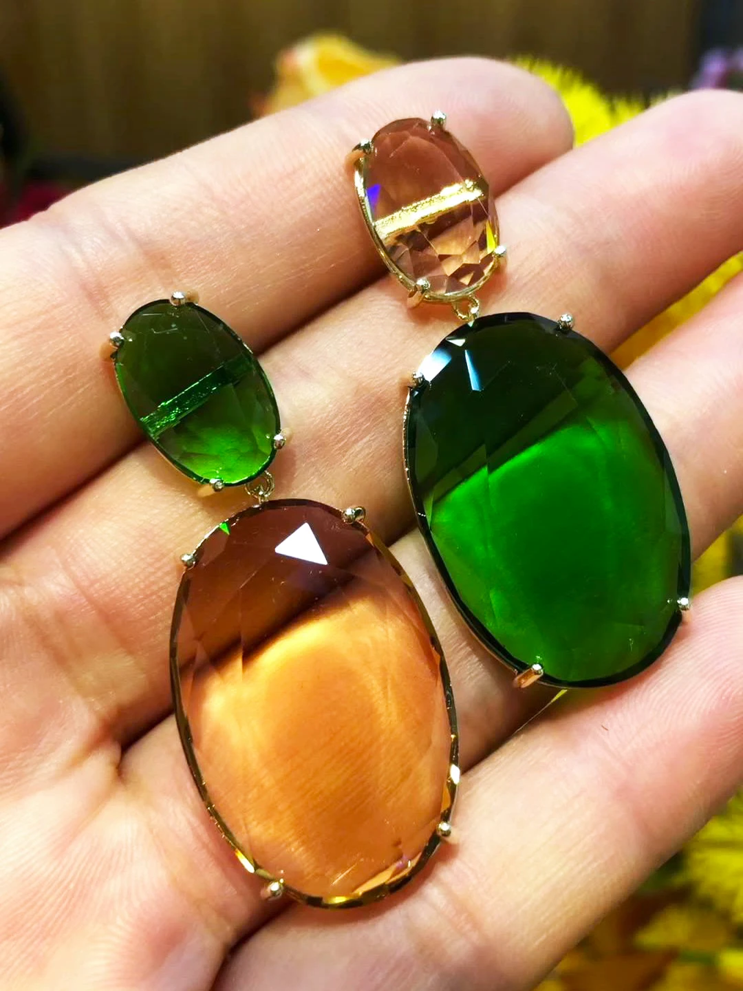 

SORAMOORE Luxury Cute Big Oval Trendy High Quality Earrings Naija Wedding Party Earring Fashion Jewelry for Women Girl New Style