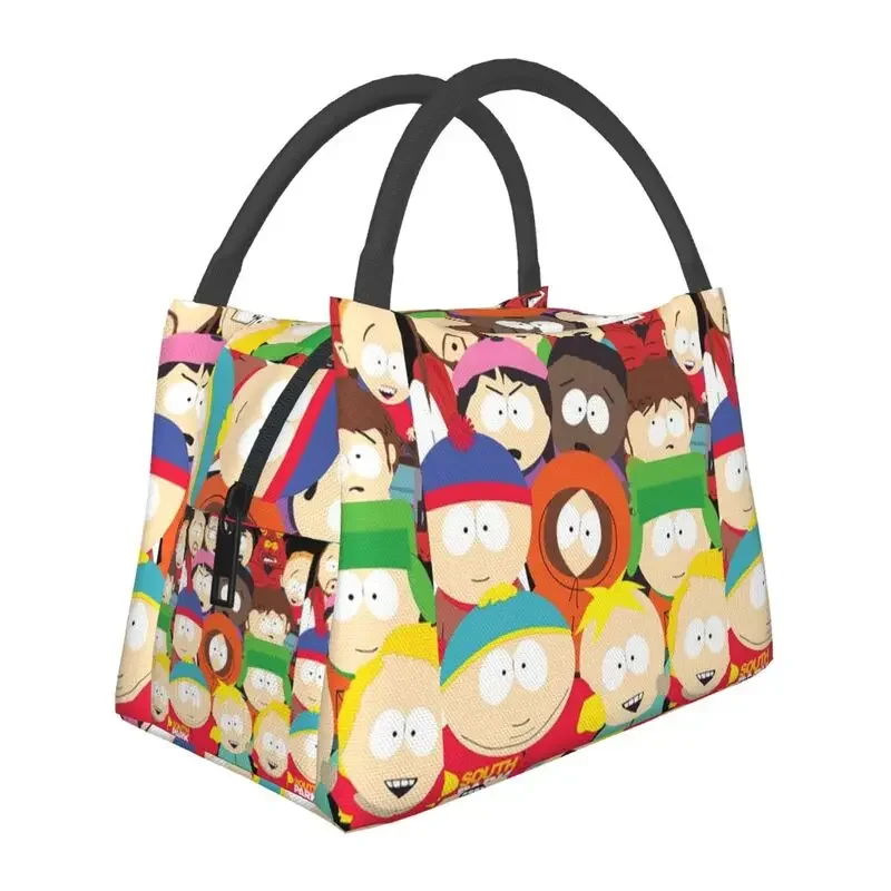 

Cartoon Animation Anime Movie SouthPark Insulated Lunch Bags for Women Resuable Cooler Thermal Bento Box Beach Camping Travel