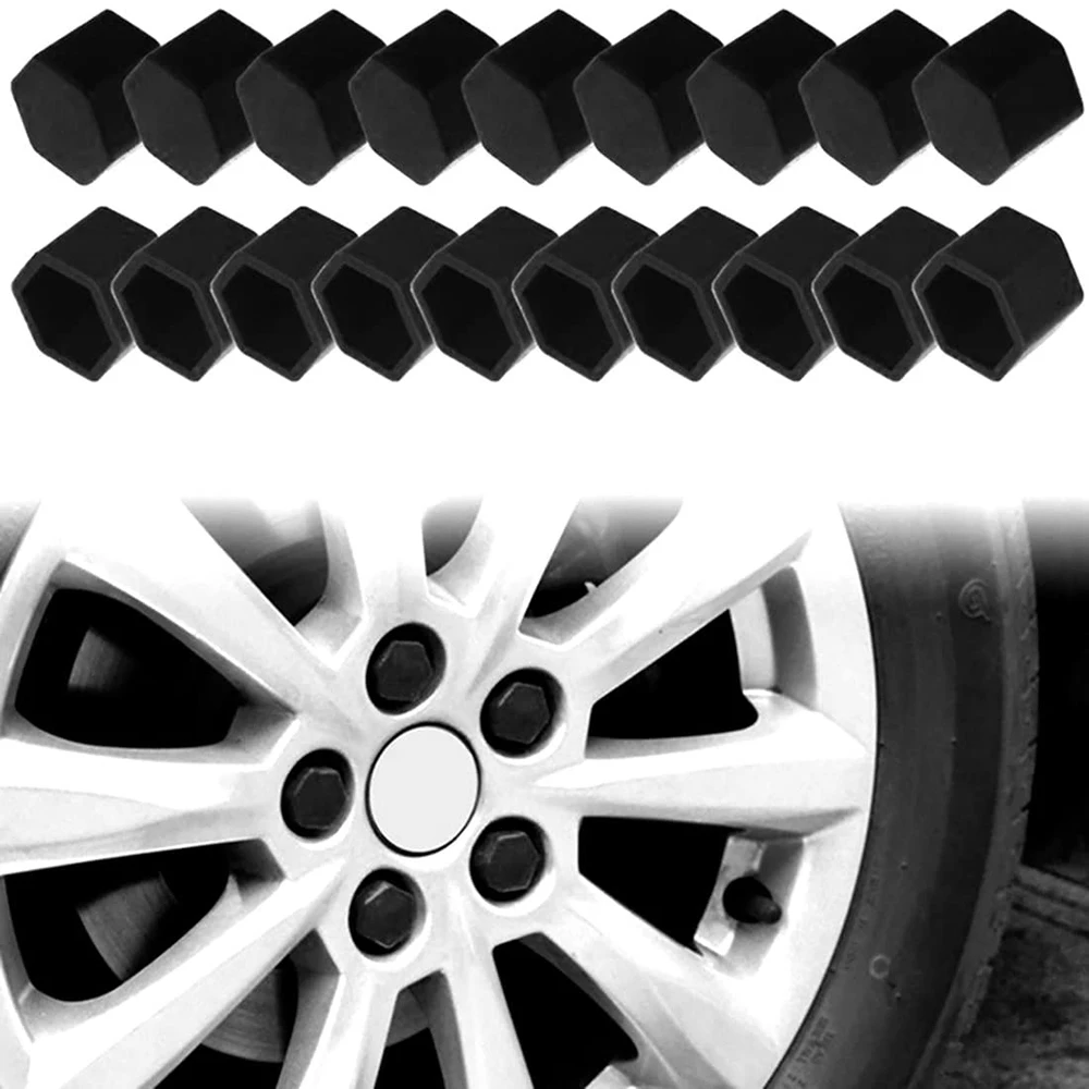 

20pcs 17mm 19mm 21mm Car Wheel Caps Bolts Covers Nuts Silicone Auto Wheel Hub Protectors Screw Cap styling Anti Rust Cover