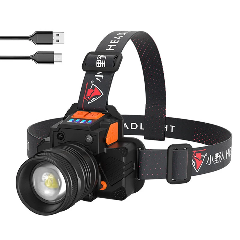 

Outdoor Camping Headllamp Super Bright Induction Headlight Rechargeable Head-Mounted Fishing Miner's Lamp LED Night Light