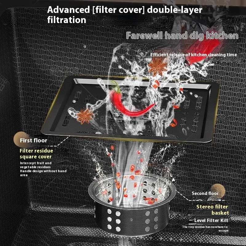Кухонная мойка из нержавеющей стали с тиснением большие бытовые раковины одним