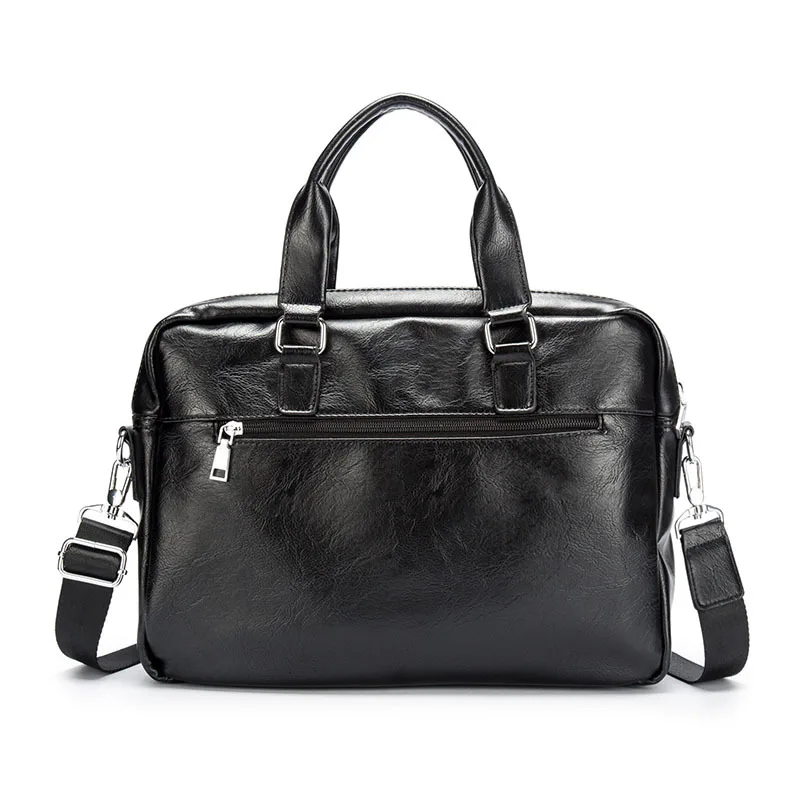 Men's Bag Horizontal Men's Handbag Shoulder Diagonal Bag Laptop 14 Fashion Work Bag Business Portfolio for Document A4 Briefcase