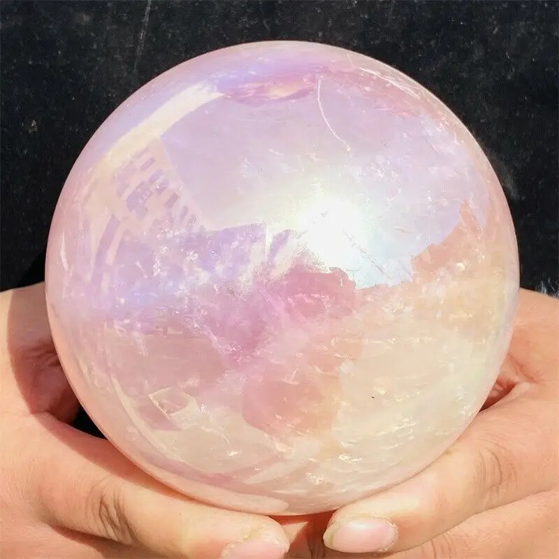 Красивый шар с кристаллами ангела Aura гальванизированный натуральный розовый