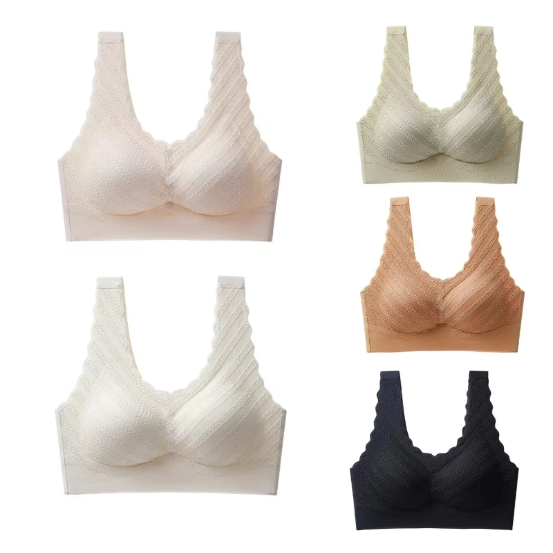 

Stylish and Breathable Backless Bra for Women Comfortable Sleeping Bra Non-marking Fixed Cup Underwear Without Rims