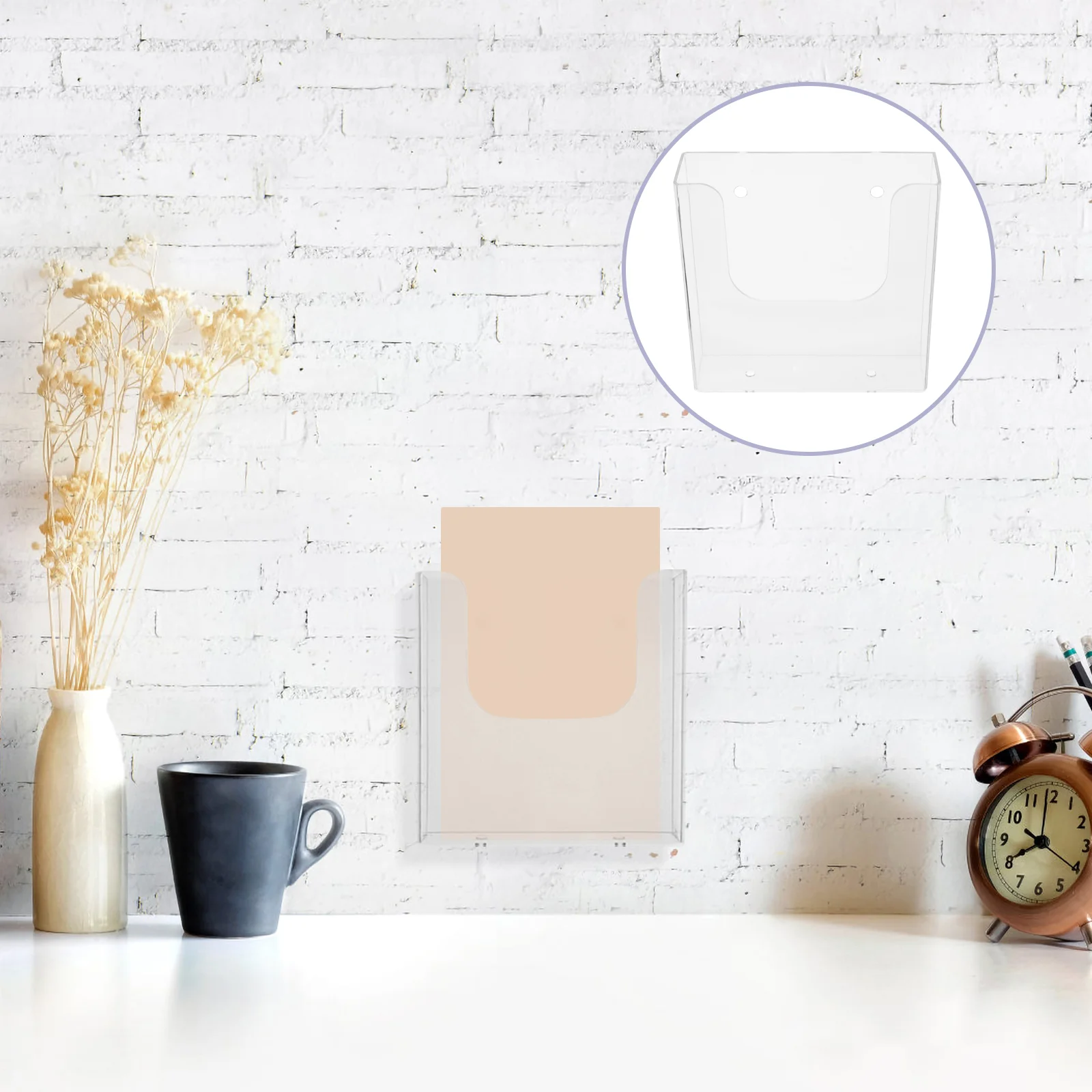 Стойка для каталога формата А5 прозрачный держатель журналов органайзер брошюры