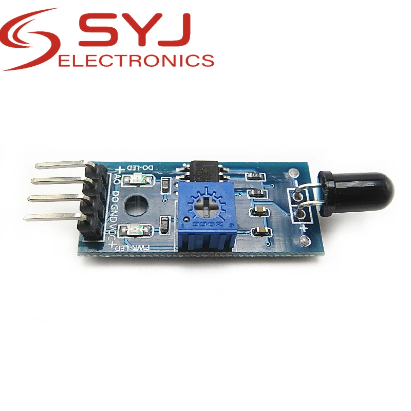 10 шт./партия 4-контактный инфракрасный датчик обнаружения пламени LM393