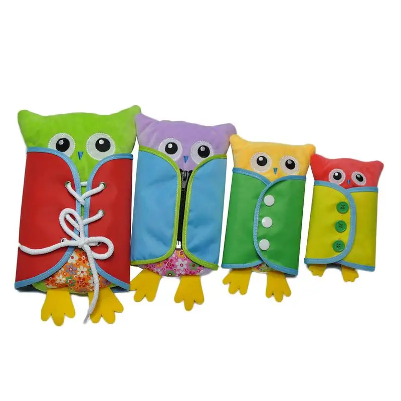 

PcsSet Baby Novel Plush Owl Dressup Toy Intellectual Development Early Educational Kindergarten Teaching Aid Threading Toys