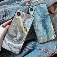 luxury gilt marble fashion art for huawei y6 2019 y9 2018 y7 y9 prime 2019 phone case coque black silicone cover liquid silicon
