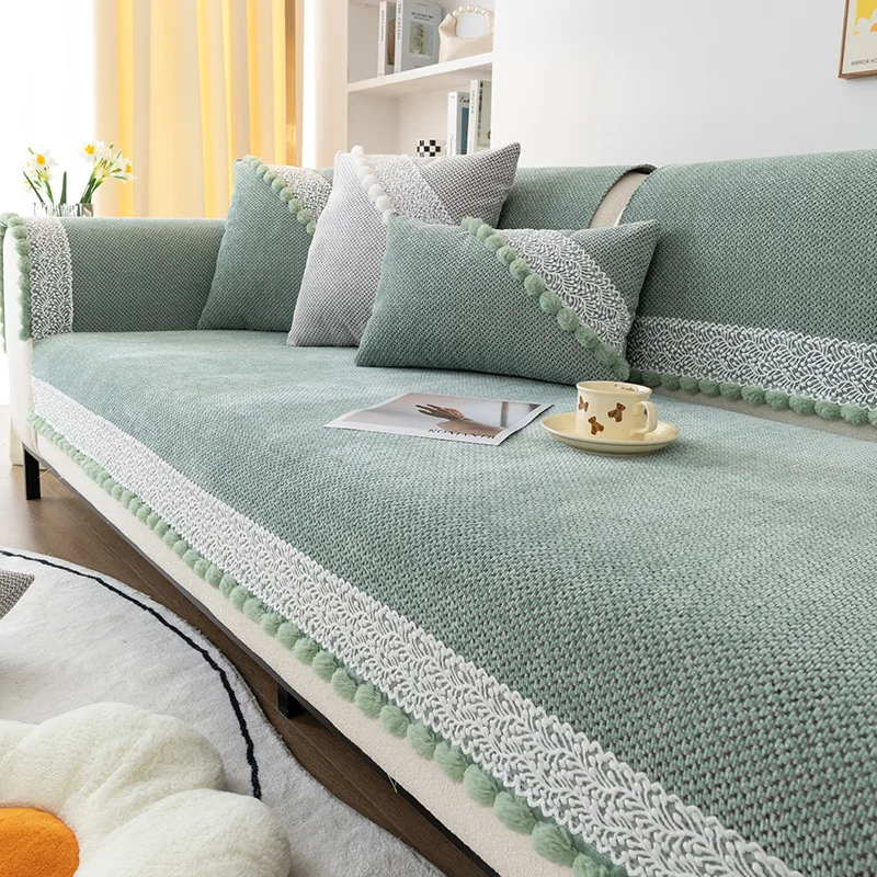 

2023 New Four Seasons Universal Sofa Cushion Modern Simple Cream Style Sofa Cushion Household Living Room Non Slip Sofa Cushion