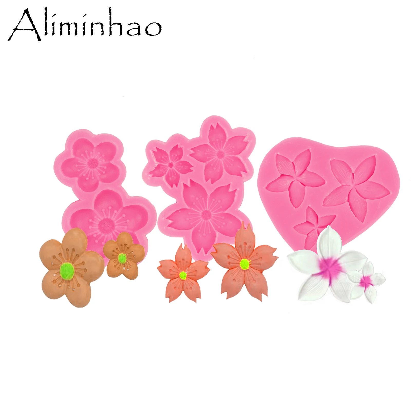 

DY1498 силиконовые формы для цветов сливы, форма для шоколада, свадебный торт, украшение для цветов из мастики, форма для конфет