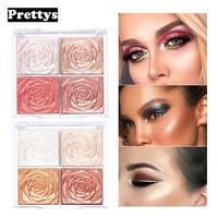 4 colors makeup palette mineral powder red rouge natural cream lasting waterproof peach pink blush cosmetic focallure maquiagem