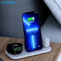 wireless charger stand 3 in 1 qi 15w fast charging station for apple watch 7 6 5 airpods pro dock for iphone 13 12 11 xs xr x 8