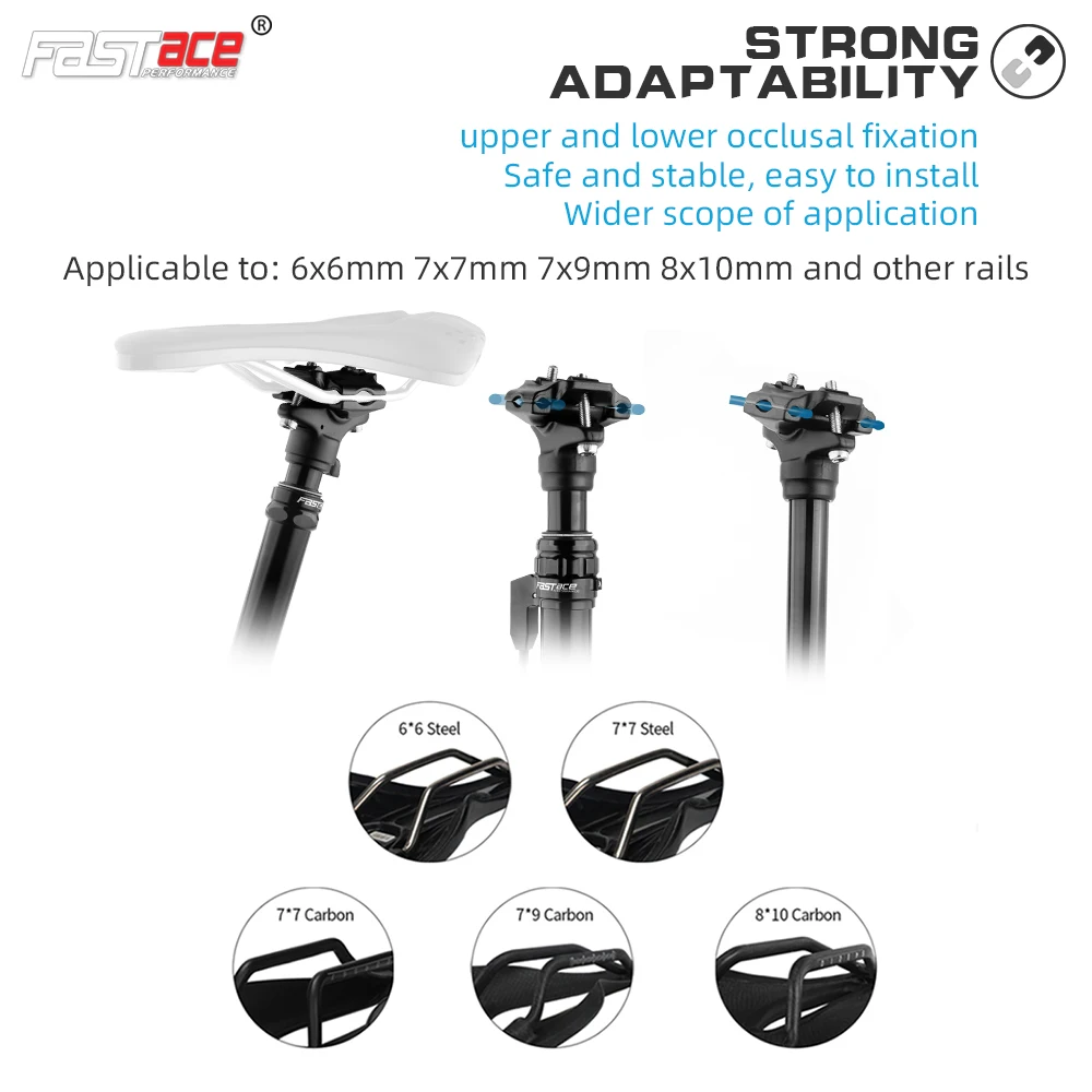 Фото Велосипедный подседельный штырь Fastace FSP301 302 303 MTB с внешней/внутренней проводкой троса, дроппер для горного велосипеда, регулировка высоты с дистанционным управлением, запчасти для велосипедов №3
