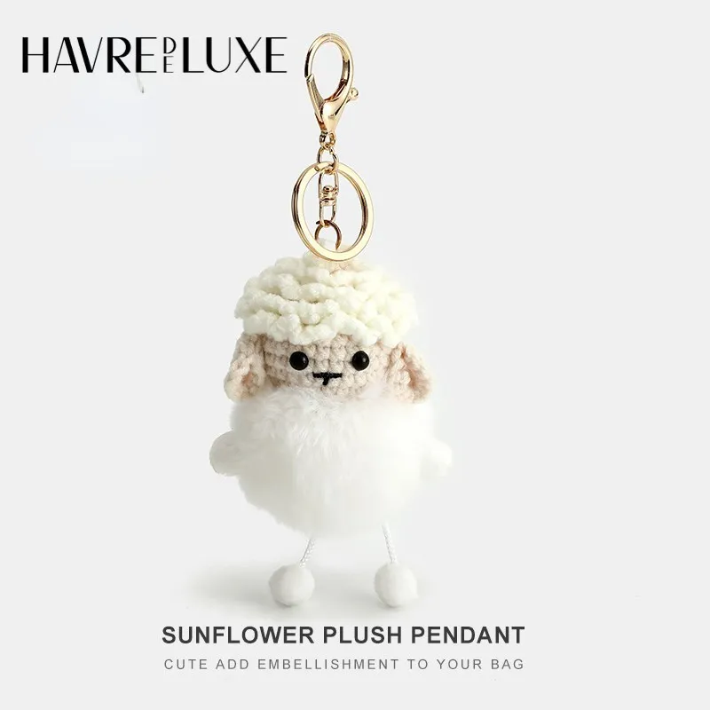 

Bag Charm Accessories Little Sheep Pendant For Womem's Handbag Roll Wool High-end Hanging Doll Car Key Ring