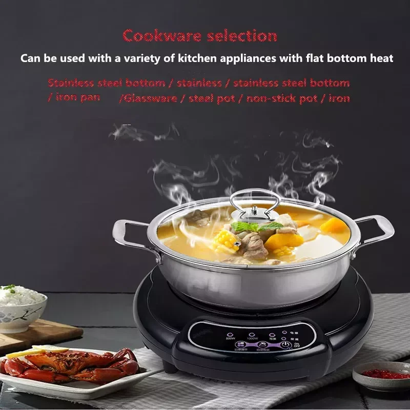 

NEW2023 Мини водонепроницаемая индукционная плита, подогрев молока, воды, кофе, чайник, вареная лапша, дорожная печь, домашняя воздушная фритюр...