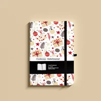 corderona christmas gift lined notebook a5 hard cover elastic band 100gsm pen loop back pocket ruled journal