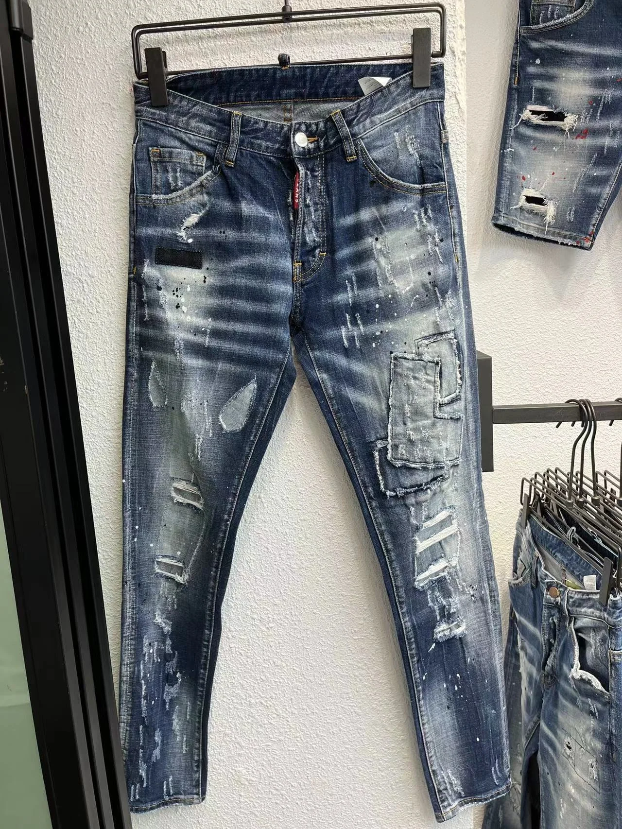 Fashion zc9669 Men's Jeans 2022 Runway Luxury European Design party style Men's Clothing