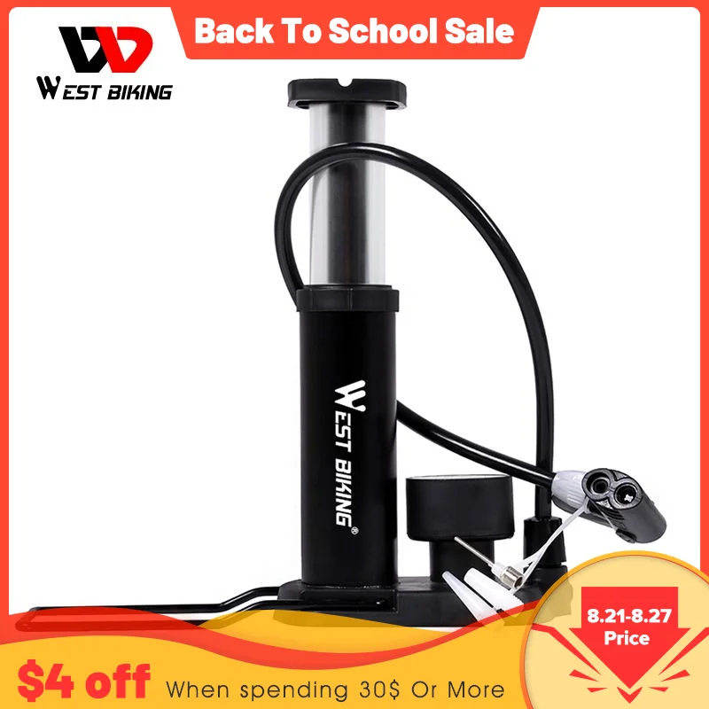 

WEST BIKING Bicycle Pump Portable Ultra-light MTB Mountain Bike Pump Cycling Bisiklet Aksesuar High Pressure Bike Bicycle Pump