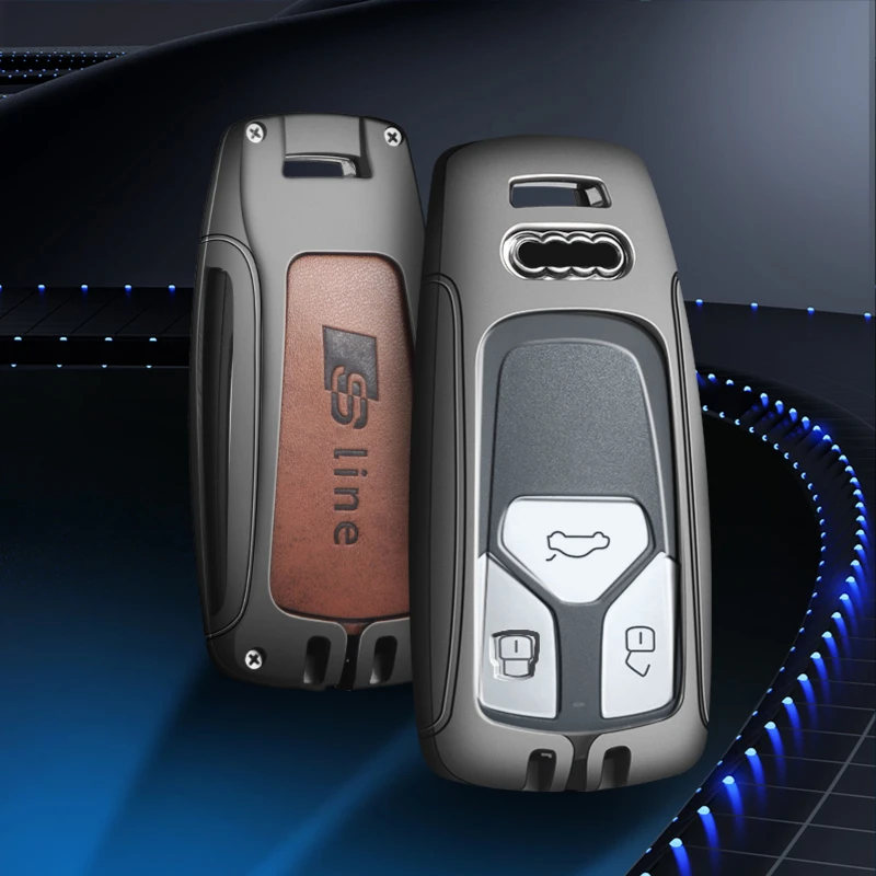 

The Key Case Is Suitable For Audi Metal Full Package High-end Fashion Men's Folding Key Case Interior Decoration Products