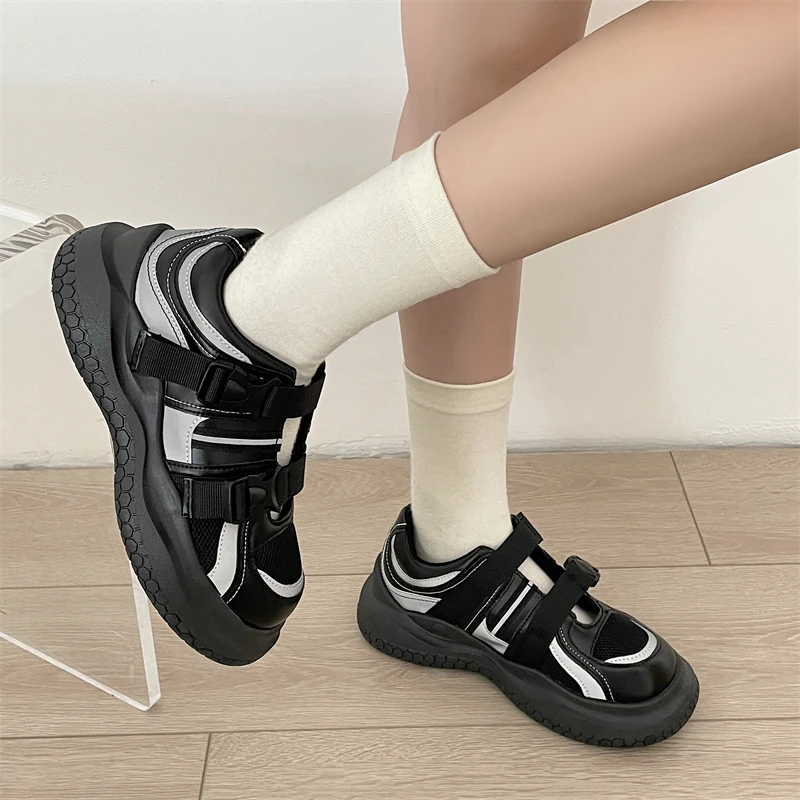 

Туфли женские с закрытым носком, платформа, круглый носок, криперы, ретро, резиновая подошва, Мэри Джейн, лето 2022