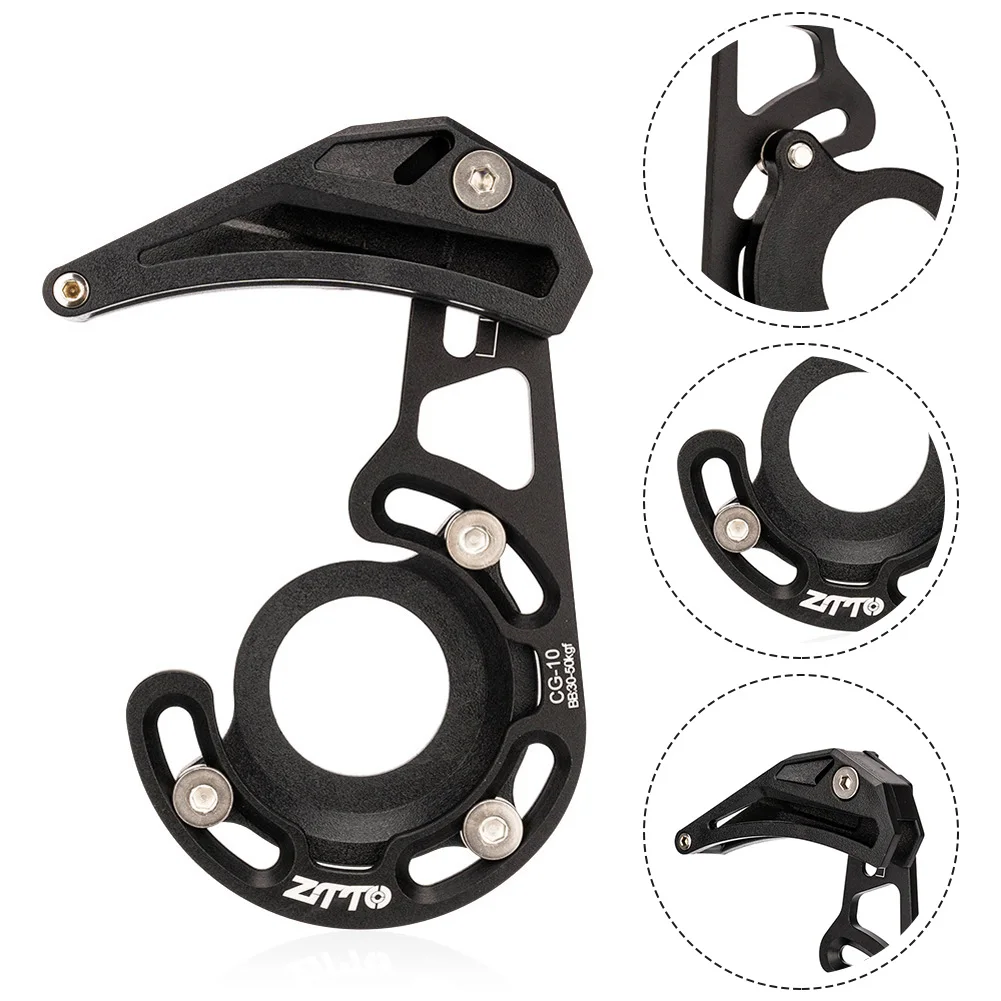 

MTB Bike Single Disc Chain Guide DH 32T-38T Cycling Chain Guide Aluminum Alloy Durable Front Gear Single-piece Bike Bicycle Part