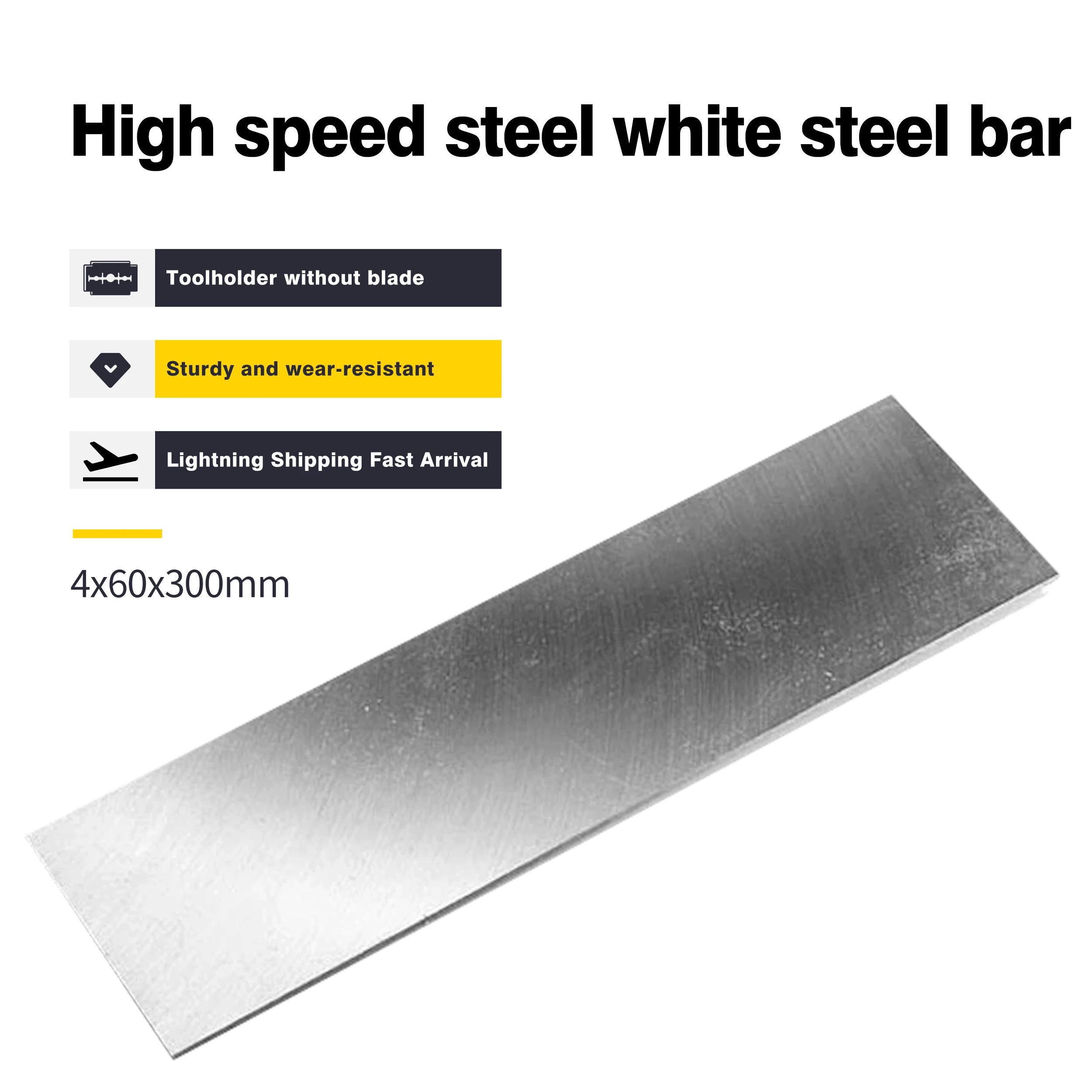 

4x20x300 4x25x300 4x40x300 4x45x300 4x80x300 4x100x300mm High Speed Steel Knife Embryo Length 300mm White Steel CNC Lathe Tools