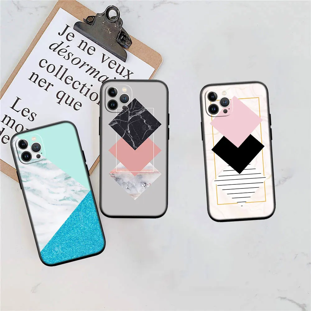 Геометрический мраморный чехол для Samsung Note S22 8 9 10 20 Plus Lite Ultra J2 J4 J6 J7 J8 Prime J730 Core