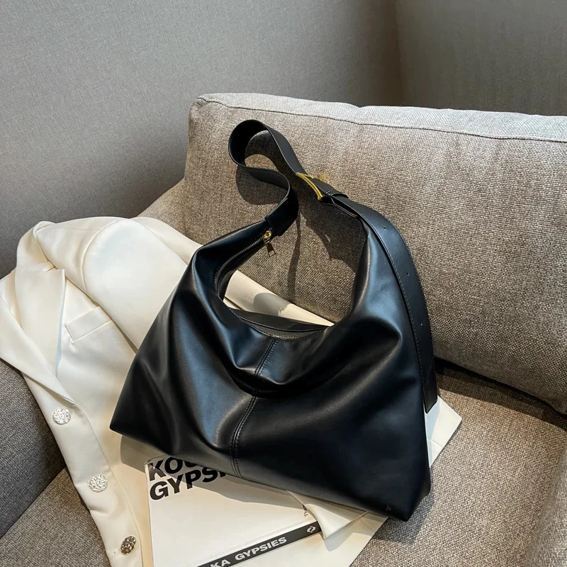 

Women's shoulder bag Fashion big bag Daily shopping bag Casual solid leather women's bag Luxury designer bag