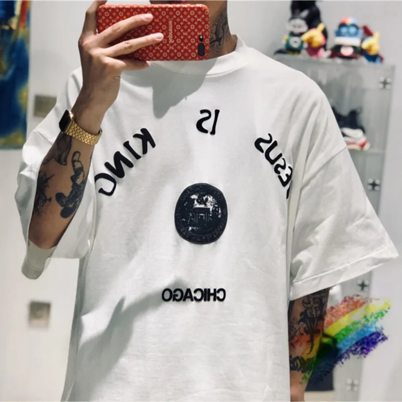 Высококачественные мужские и женские футболки CPFM Kanye с изображением Уэста Иисуса