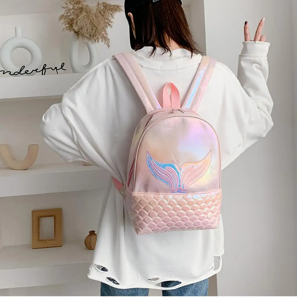 

Newest Hot Women Girls Glitter Bags Mermaid Backpack Girl School Book Shoulder Bag Rucksack PU Laser Backpacks Travel