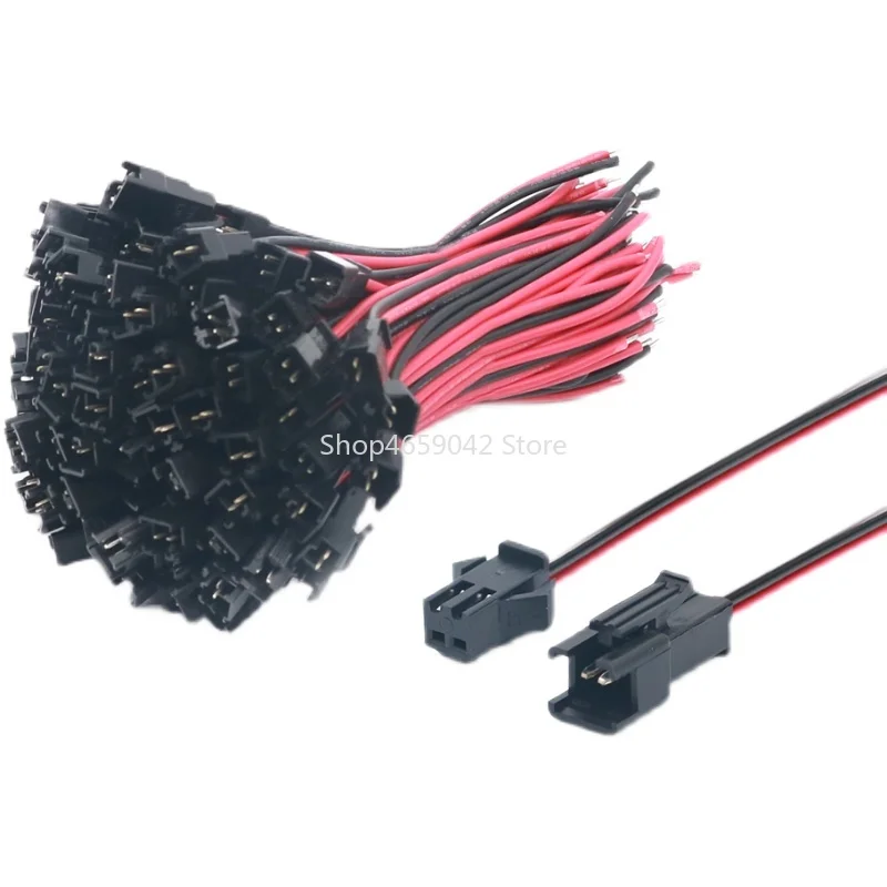 

10/20/50/100 пар 15 см длиной JST SM 2 контакта штепсельная вилка стандарта 22AWG кабель