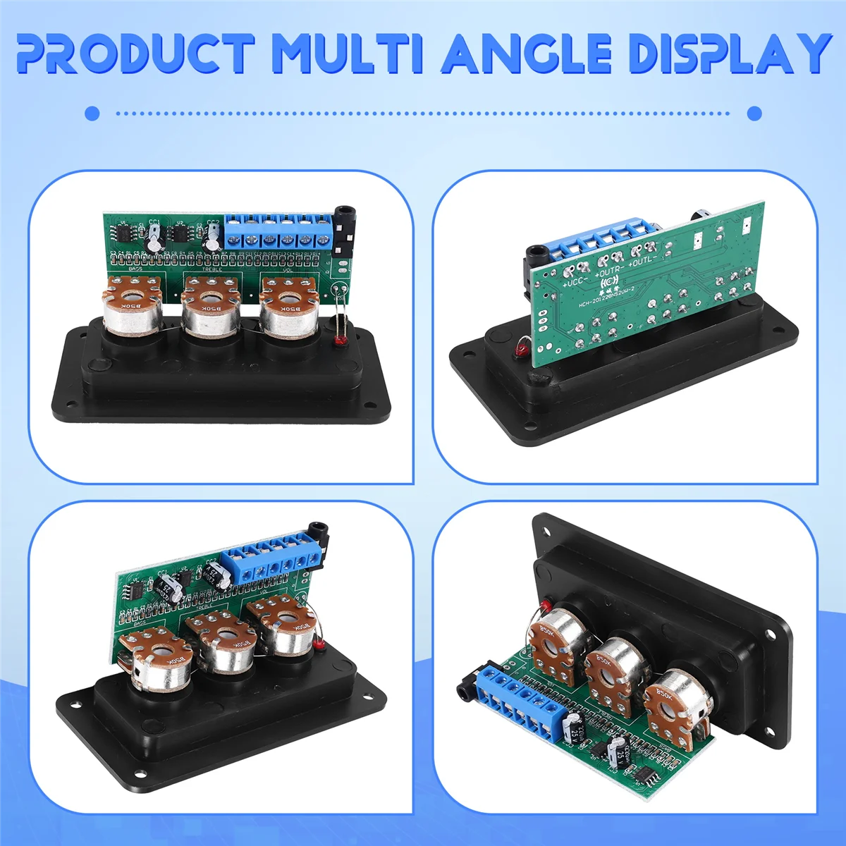 Digital Power Amplifier Board Stereo Amp NS4110B Sound 2X20W HIFI Amplificador Treble Bass Tone with Panel