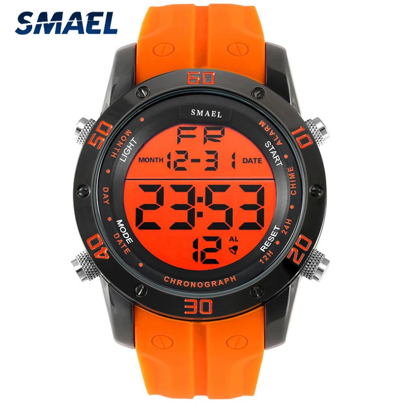 

SMAEL Fashion Sports Mens Watches 2022 New Watch Men LED Electronic Watch Digital Clock Man Date Waterproof Military Wristwatche