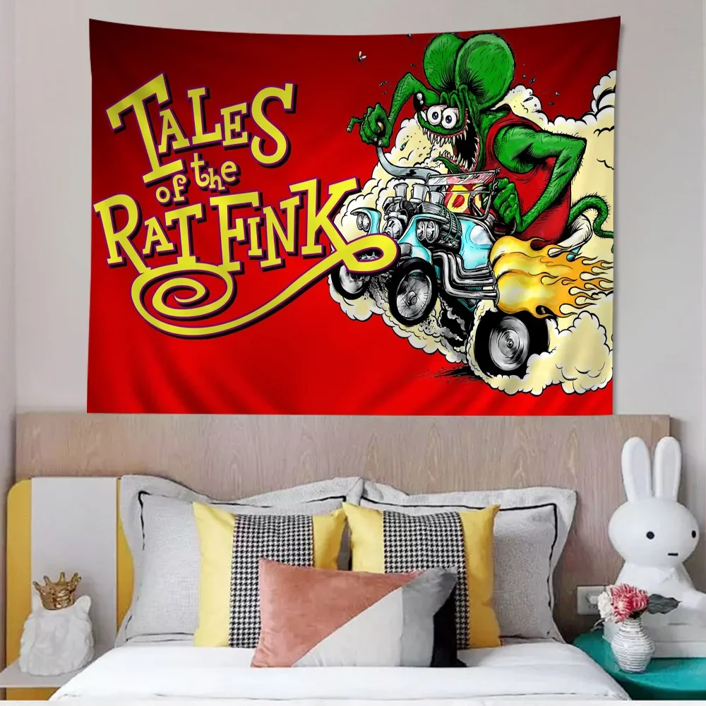 Богемный Стиль Забавный Узор В Виде Мыши Гобелен Доступный Настенный Декор Стиле