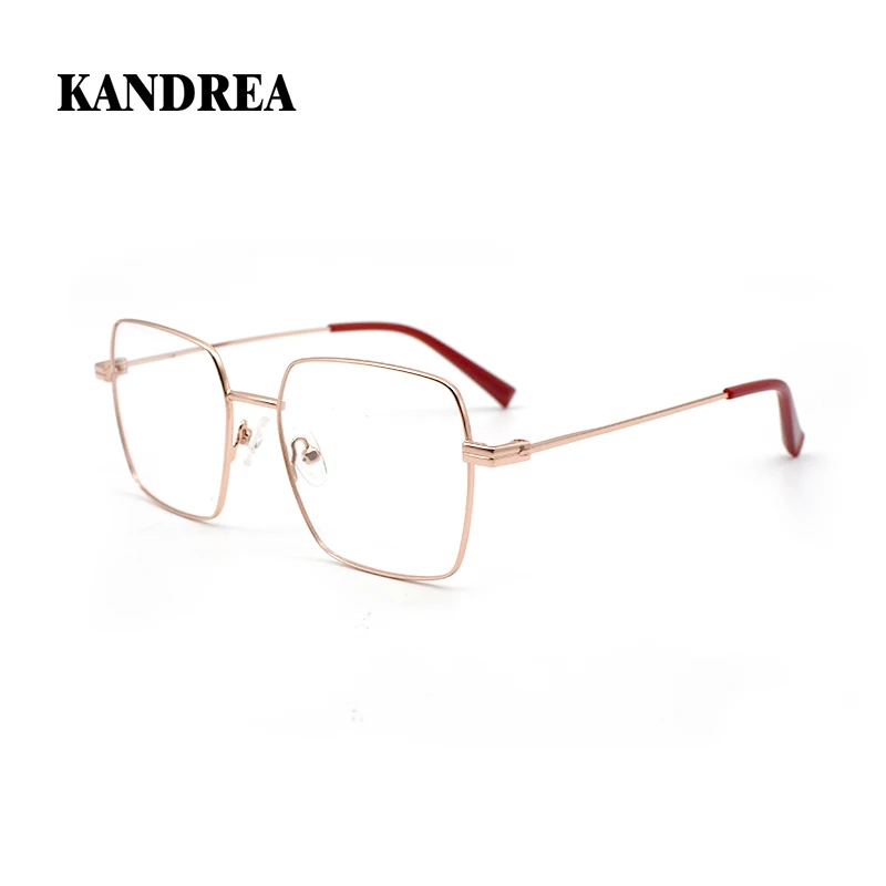 

KANDREA Metal Fashion Eyeglasses Frame Optical Myopia Women Men Retro Brand Alloy Oversized Square Computer Glasses YC33061