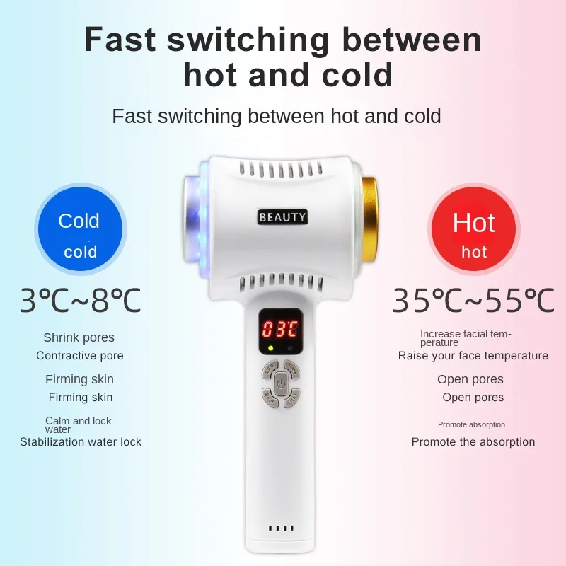 

Beauty Import Instrument Facial Ice Compress Instrument Ice Hammer Color Light Rejuvenation Instrument Import Cold and Hot